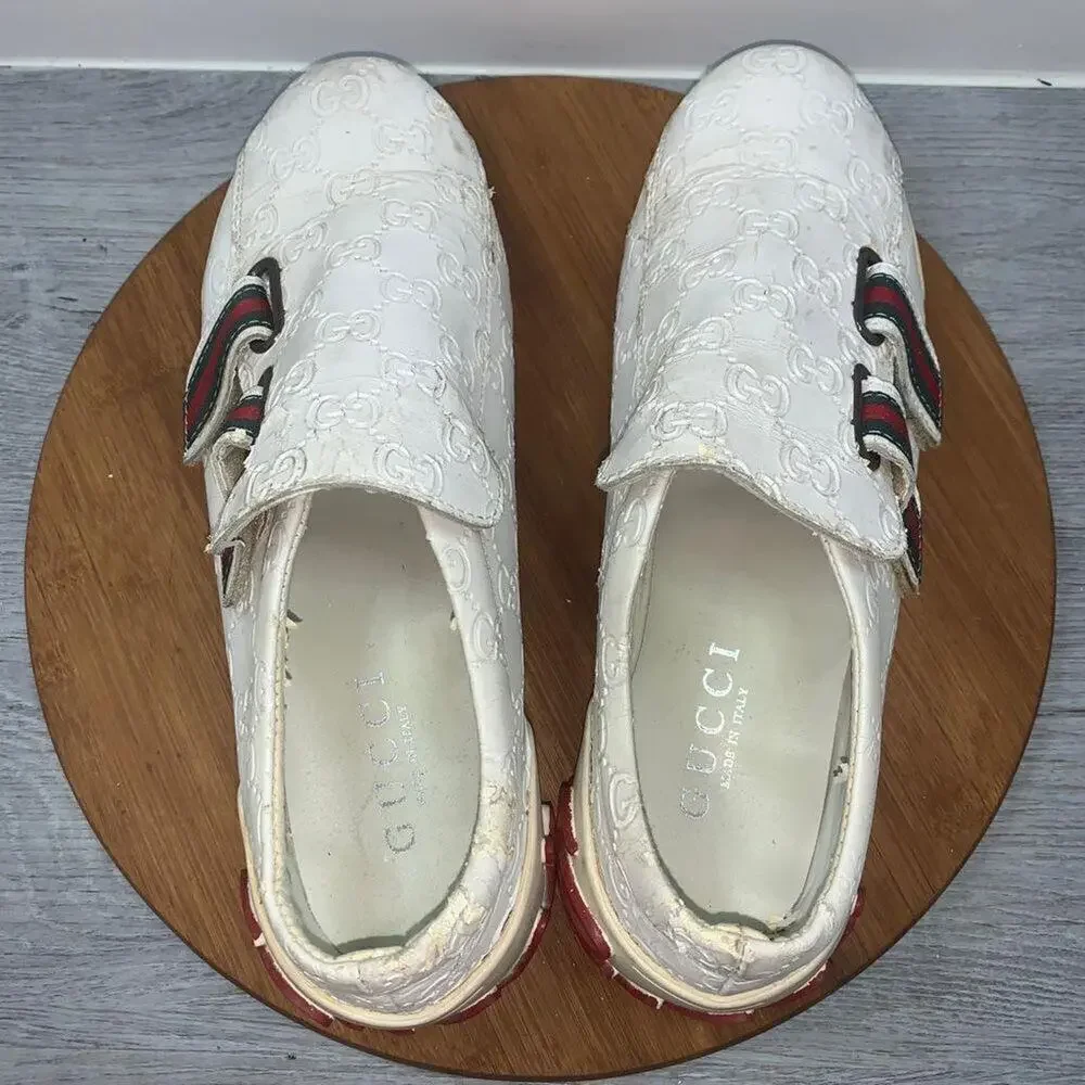 VINTAGE Gucci Boulevard Men's Sneaker Shoes with Straps Size 47 Made in Italy